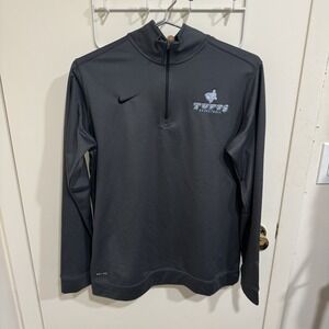 Nike Dri-Fit Tufts Jumbos Basketball Mens Large Gray Pullover 1/4 Quarter Zip